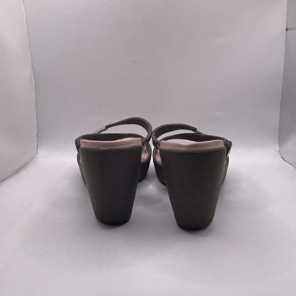 Crocs Cyprus iv Heels Women's Size 10 Pink Brown Preppy Beach Business - Picture 4 of 9